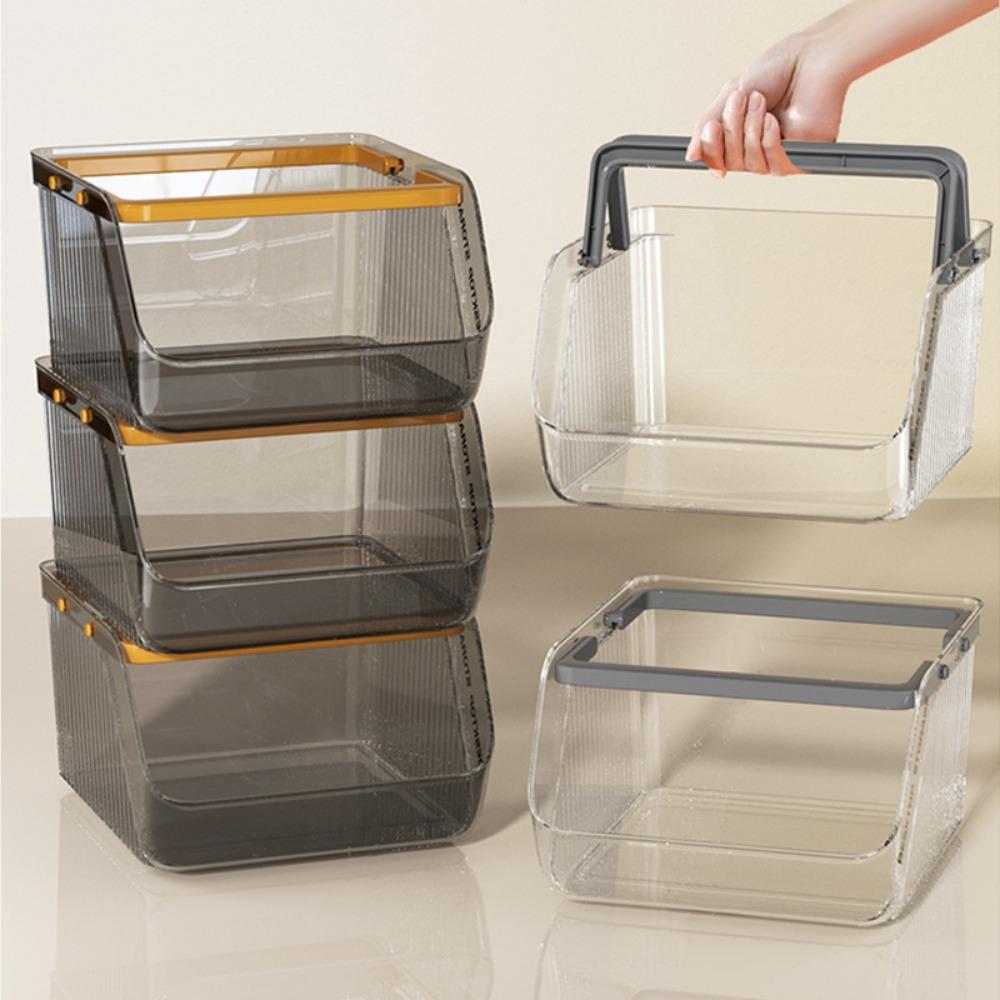 Transparent Desktop Organizer Box Large Capacity Cosmetics Storage Rack Office Desk