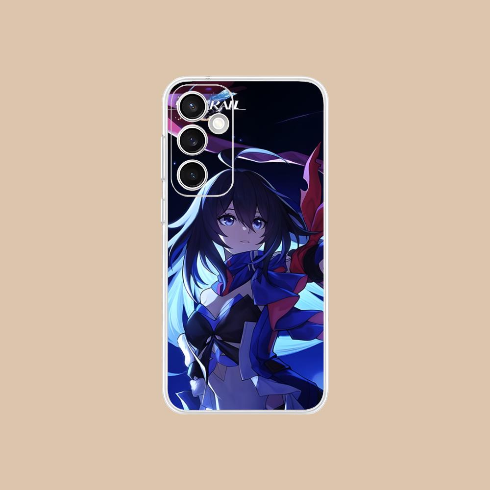 Прозрачный чехол HSR Seele для Samsung Galaxy S25 S24 S23 S22 S21Plus FE Ultra Цветная накладка