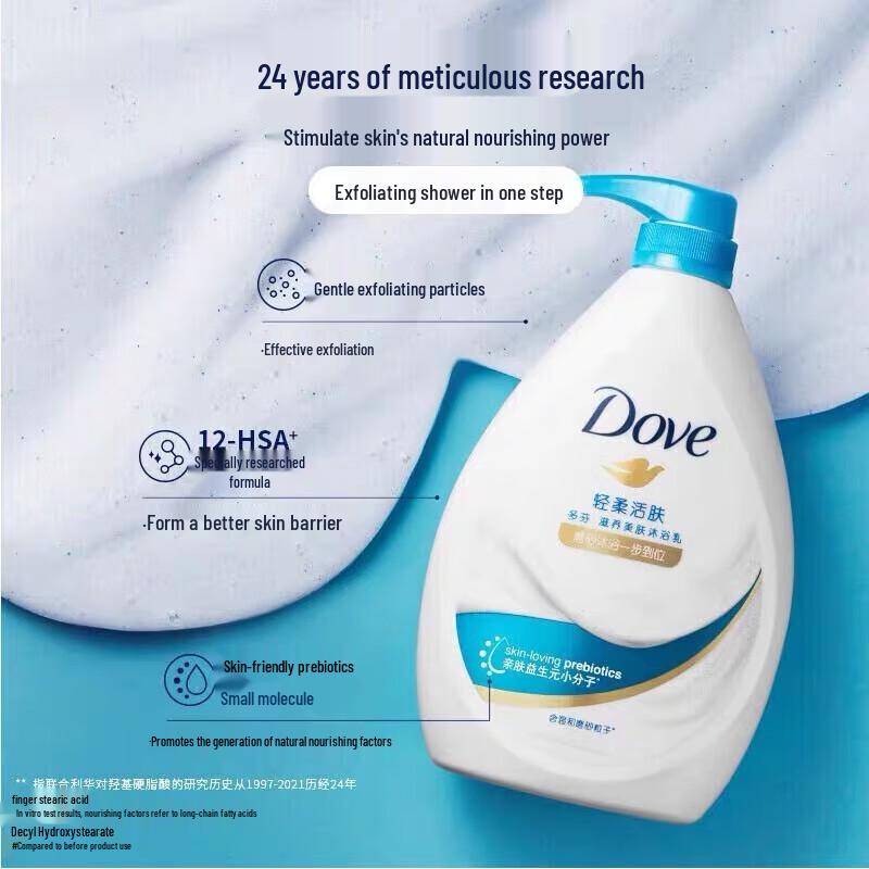 Dove Gentle Exfoliating Nourishing Body Wash & Essence Set