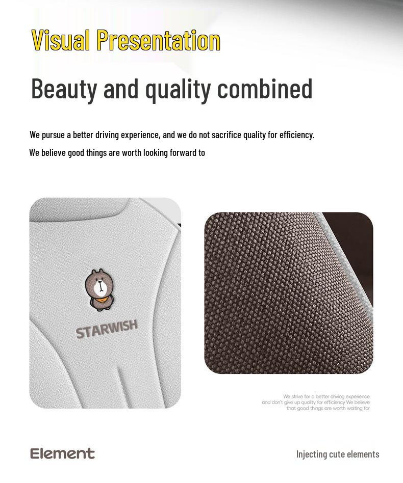 Geely Vision Cotton & Linen Seat Covers - All-Season, Full Coverage Universal Fit
