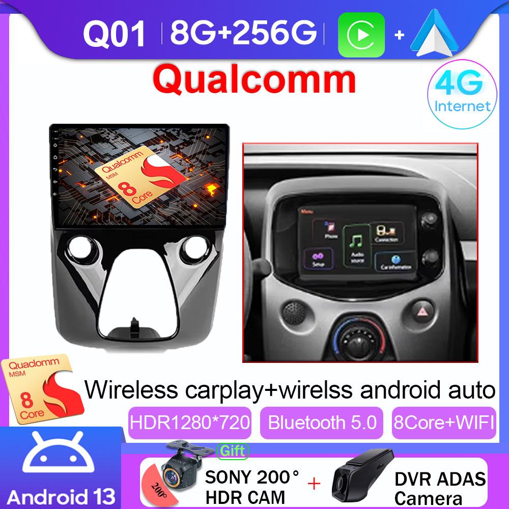 Car Radio For Peugeot 108 For Toyota Aygo B40 2014 - 2021 Android OS Navigation 4G WIFI BT No 2Din DVD GPS CPU Multimedia Player