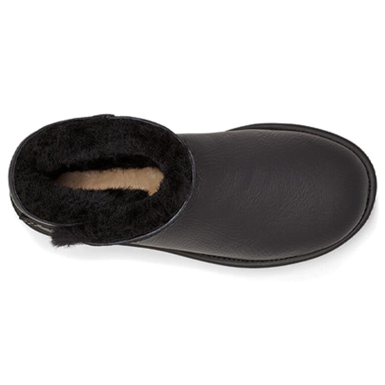 UGG Мини-ремень с логотипом Bailey Ретро-мода Снежные ботинки на флисовой подкладке Женские ботинки Черный 1123623-UMBL