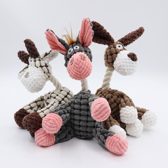 Пищащая плюшевая игрушка для собак Интерактивная мягкая игрушка для собак Мягкая игрушка для собак Мягкий ослик