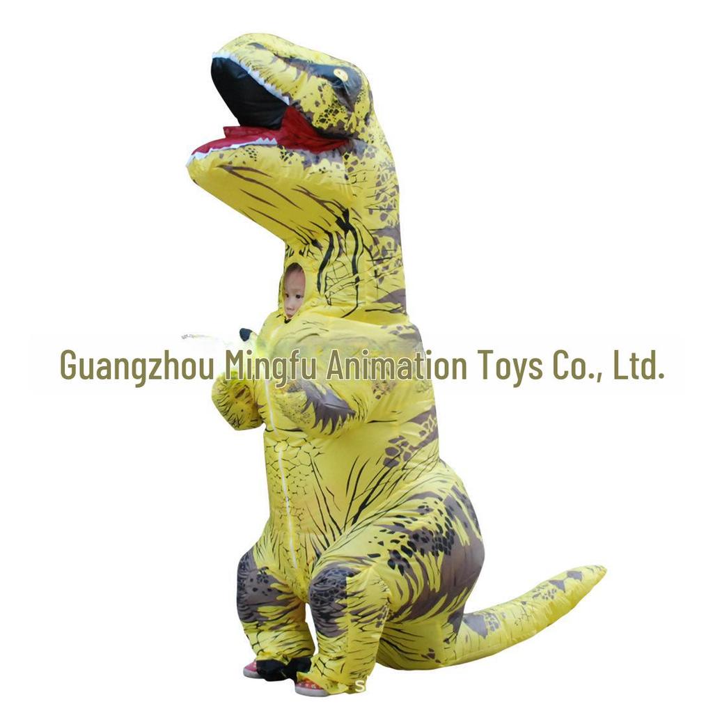 Надувной костюм динозавра тираннозавра рекса для Хэллоуина, Рождества и вечеринок – забавный наряд для ролевых игр