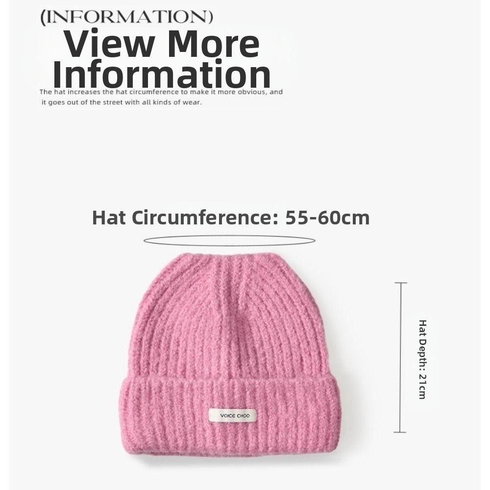 High Quality Solid Color Knitted Beanies Anti-cold Outdoor Winter Autumn Hats Keep Warm Ladies Casual Cap For Women/Men/Students