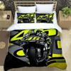 Мотоциклетный флот VR-46 узор пододеяльник с наволочками микрофибра 3D цифровая печать комплект постельного белья Twin Full Queen King