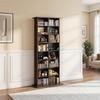 Media Storage Cabinet, 8-Tier DVD Shelf Organizer, 559 x 222 x 1295 mm Multimedia Storage Organizer for CDs, DVDs, Books and Games, CD Shelf for