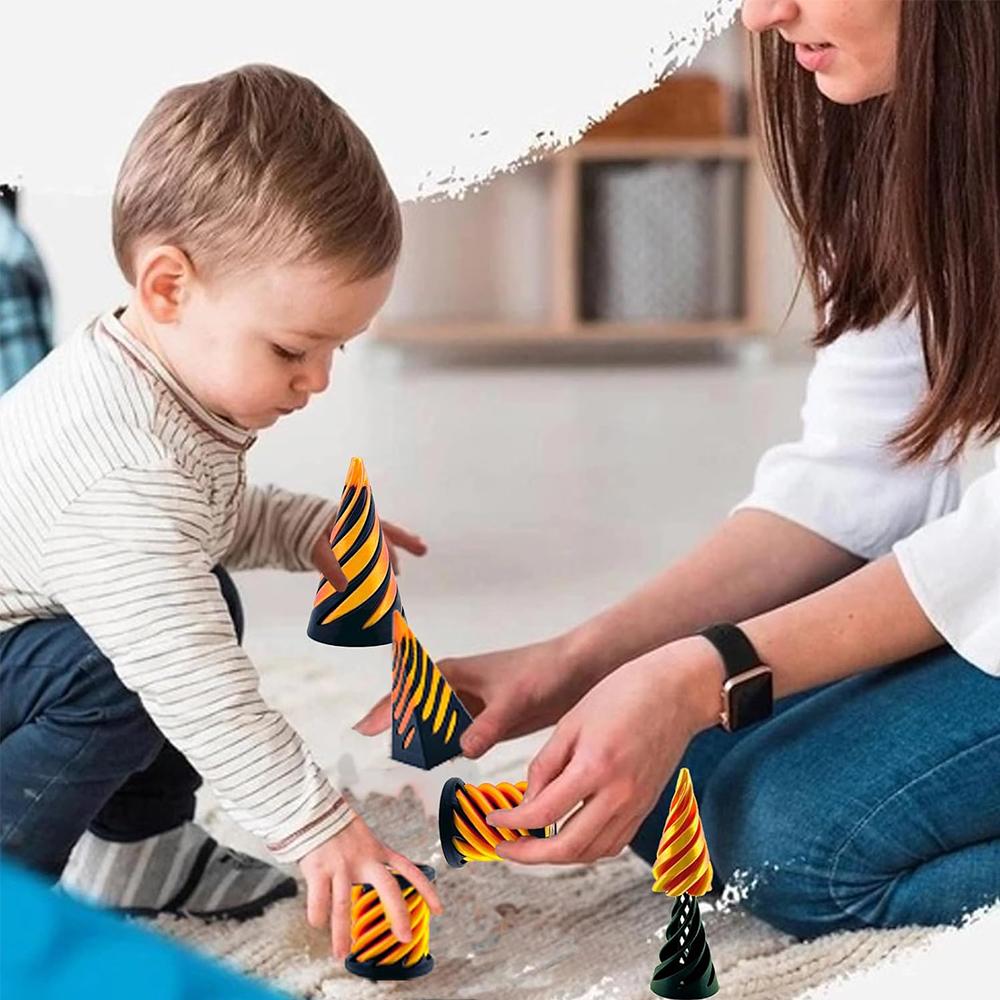 3 шт. Невозможный конус Мини-вихрь Резьбовая иллюзия Настольный декор для расслабления