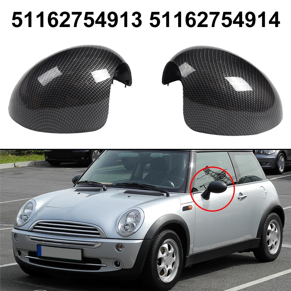 ABS Carbon Texture Wing Mirror Cover Cap 51162754913 For Mini For Cooper R55 R56 R57 R58 R60 R61 2007-2014 -2Pcs