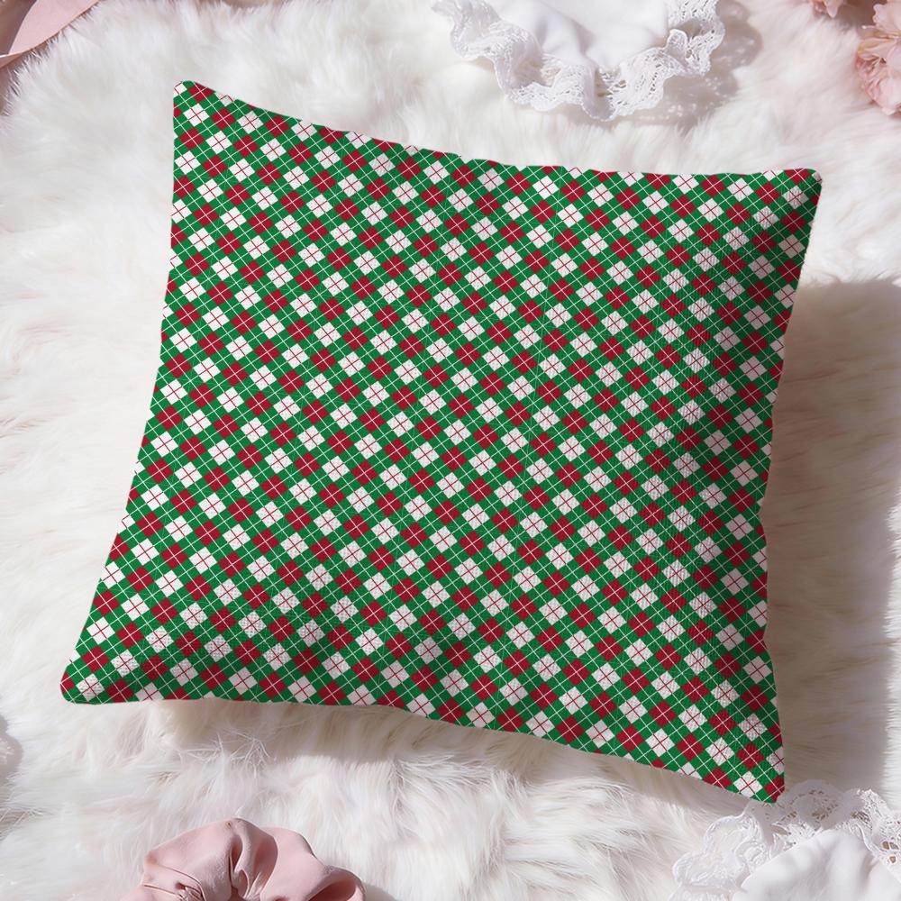 Argyle Cushion Cover Premium Comfort Reversible Pillow Cove Two in One Design for Any Room Car Interior