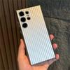 Матовый полосатый чехол для телефона для Samsung Galaxy S26 S25 S24 S23 Plus Ultra Защита камеры Ударопрочная Жесткая задняя крышка из ПК