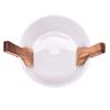 Porcelain Salad Bowl with Cutlery, , Acacia, DUKA