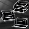 1Pcs Clear Transparent Bussiness Card Holder Display Stand Card Case Box Durable Business Card Box