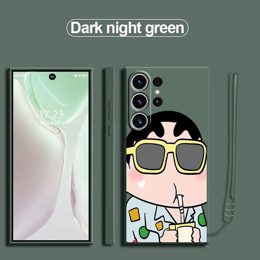 Cute Crayon Shin-chan Phone Cover Case for Samsung Galaxy S25 S23 Note 20 10 Ultra S21 Plus S24 Ultra S20 FE S22 S25Edge