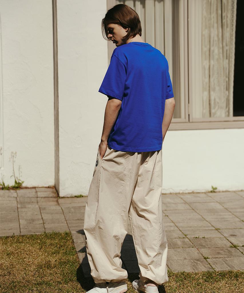 THE GREEN LAB Water Vintage Graphic Short Sleeve T-Shirt [Blue]