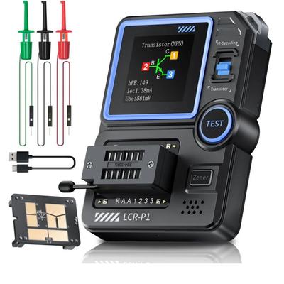 LCR-P1 Тестер транзисторов Диод Триод Емкость Сопротивление LCR ESR Измеритель MOSFET NPN PNP SMD Многофункциональный тестер