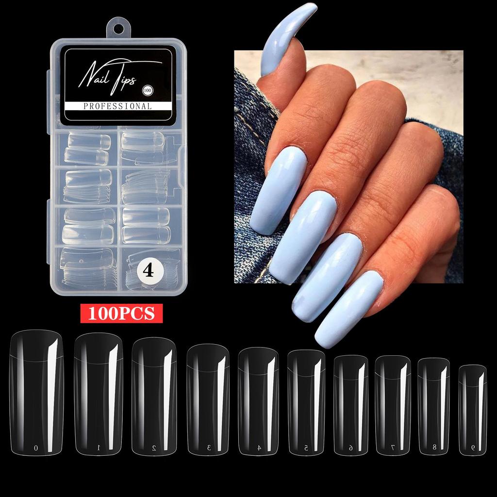 Ультратонкие бесшовные прозрачные накладные ногти - съемные накладные ногти с полной липкостью