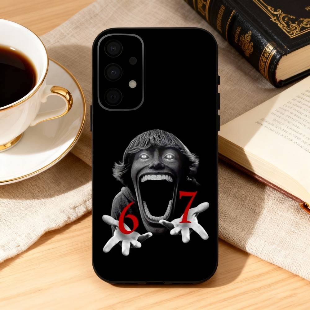 67 S-Six S-Seven Чехол для телефона Samsung Galaxy A73,A72,A71,A70,A53,A52,A51, Мягкий силиконовый черный чехол
