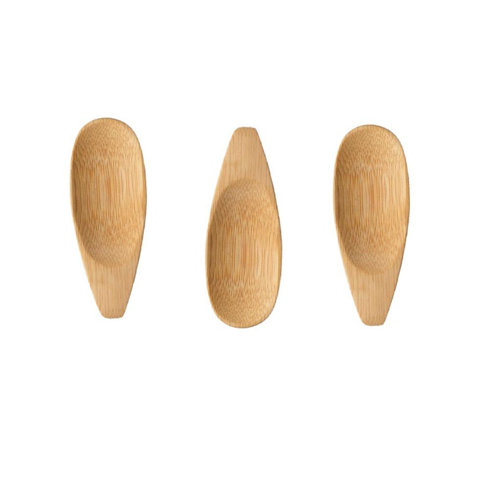 12 шт. Бамбуковая лопатка для чая в форме капли, кофейная ложка, ложка для чая для чайной церемонии, ложка для джема