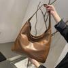 Soft Leather PU Tote Bag, Large-capacity Bag for Women, Suitable for Commuting To Work, Flat Women's Bag, Simple Single-shoulder Bag