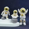 3pcs Astronaut Figurine Home Decor Statue Sculpture Showpiece Golden (Golden B), Polyvinyl Chloride