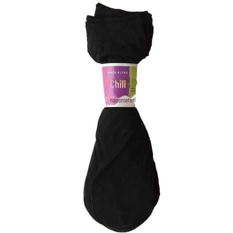 Женские хрустальные короткие носки – Весенне-летние тонкие, износостойкие, антизатяжки, черные и телесные хлопковые, бесшовные невидимые носки средней длины.