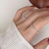 Элегантное минималистичное геометрическое кольцо в корейском стиле для женщин с регулируемой медной шинкой