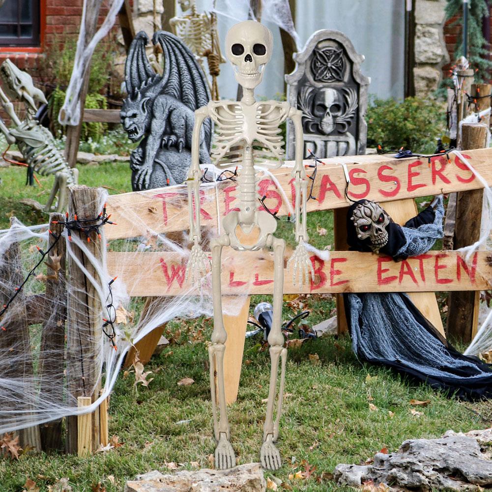 40/90 см Хэллоуин Скелет Сустав для Дома с привидениями Кладбище Хэллоуин Ужас Украшение Регулируемый Скелет Всего Тела Пояс Декор