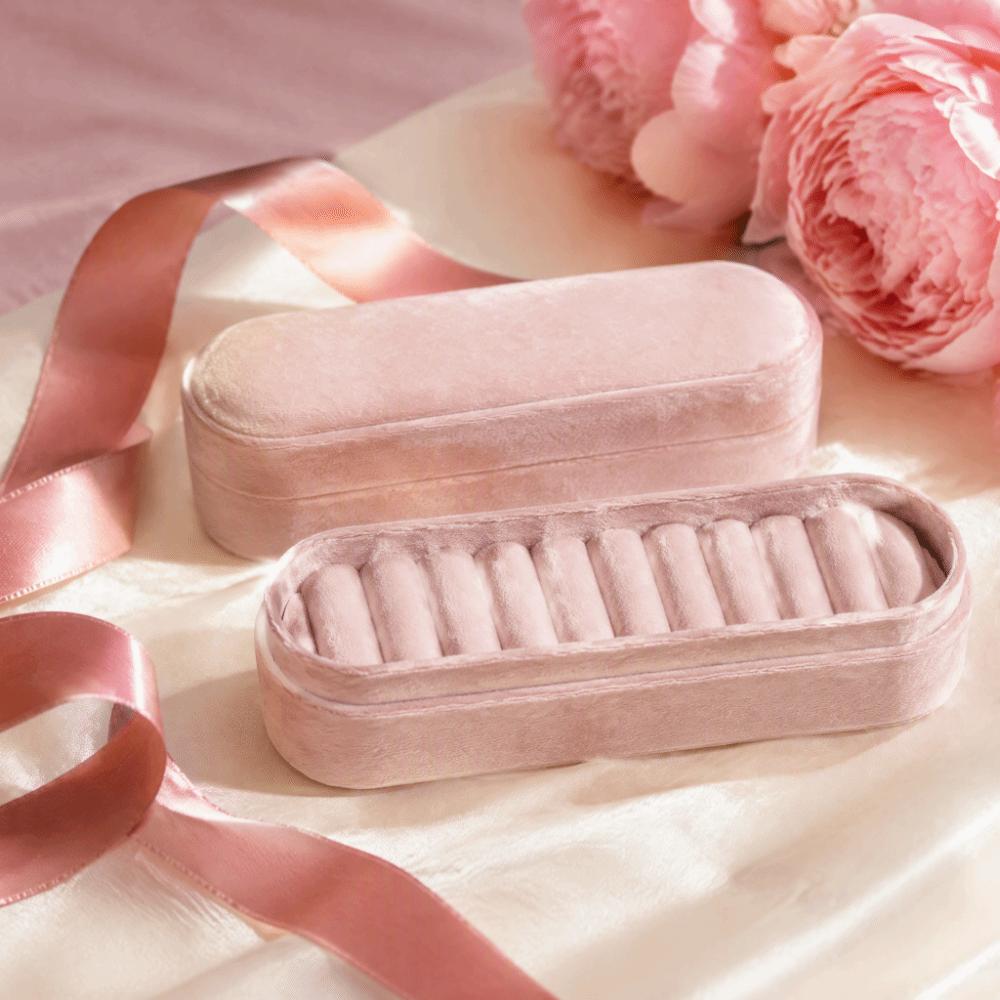 11 Slots Jewelry Organizer Velvet Lining Ring Holder Jewelry Boxes Ring Display Case For Travel