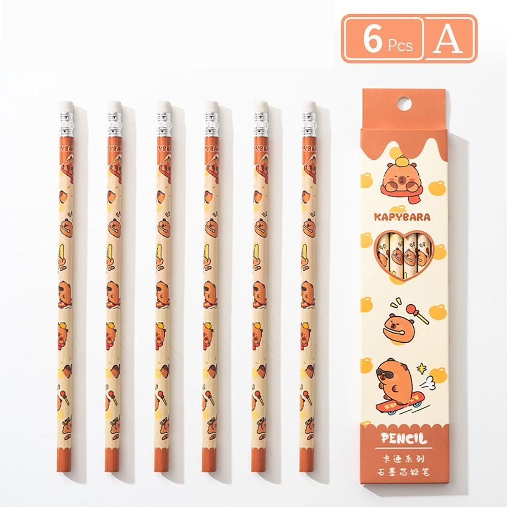 With Rubber Head Writing Pencil Stationery Painting Pencil Durable Sketch Pencil School