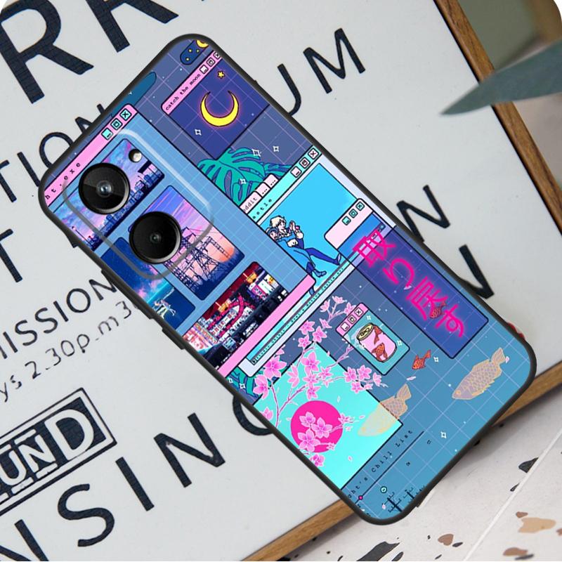 Арт Пиксельная Эстетика Для Realme C31 C33 C35 C51 C53 C55 C67 GT5 GT Neo 6 9 10 11 12 Pro Plus C21Y C25s C30 Чехол