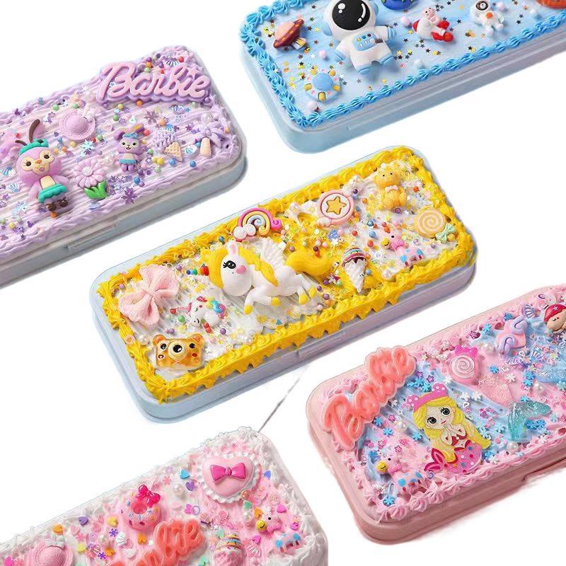 Набор для пенала из кремового клея ручной работы – Креативный и милый набор студенческой канцелярии