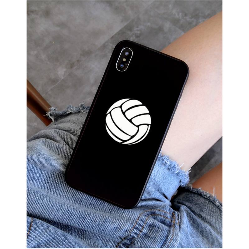 YNDFCNB I love Volleyball Phone Case for iphone 11 12 Mini Pro Max X XS MAX 6 6s 7 8 Plus 5 5S 5SE XR SE2020