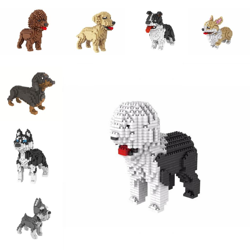 Or Poodle Poodle Dog Figure To Assemble With Nanoblocks Pieces Toys Children