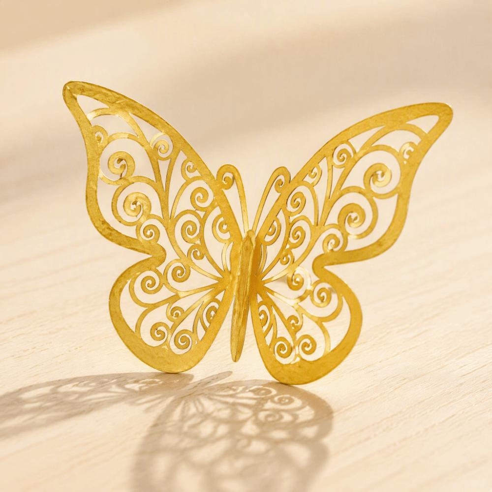 72Pcs Easy Cleaning 3D Butterfly Sticker 3 sizes 3D Butterfly Wall Decor Wall Decoration