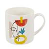 [A1232] - Multicolored 'Arty' Ceramic Mug - 90x90 Mm (35 Cl)