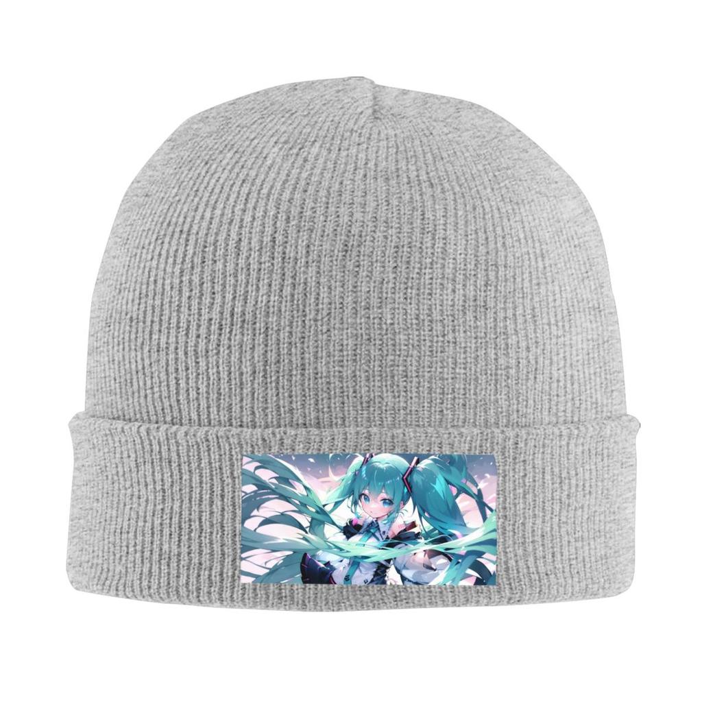 Animes Hatsunes Miku Comic Beanie Cap Unisex Winter Warm Bonnet Femme Knitting Hats Street Outdoor Ski Skullies Beanies Cap