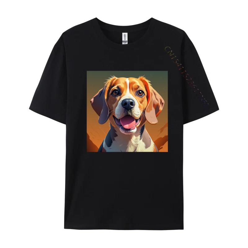 Beagle Bliss Tshirt Funny TShirts Prevailing Mens Tees Normal Top Tshirts Cotton Green And White Graphic T Shirt