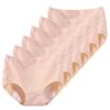 6 Pieces Women's Plus Size Period Underwear High Waist Cotton Leak‑Proof Menstrual Panties Soft Breathable Sanitary Underpants For Ladies