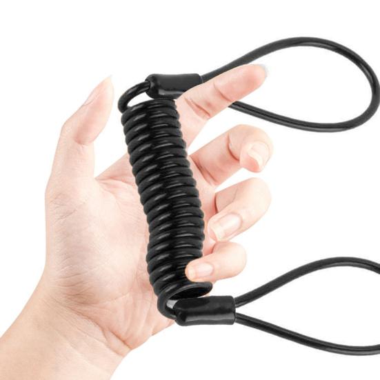 Кабель напоминания о блокировке дискового тормоза, 120 см, выдвижной стальной провод, яркий цвет, мотоцикл, горный велосипед, противоугонная охранная веревка с замком диска