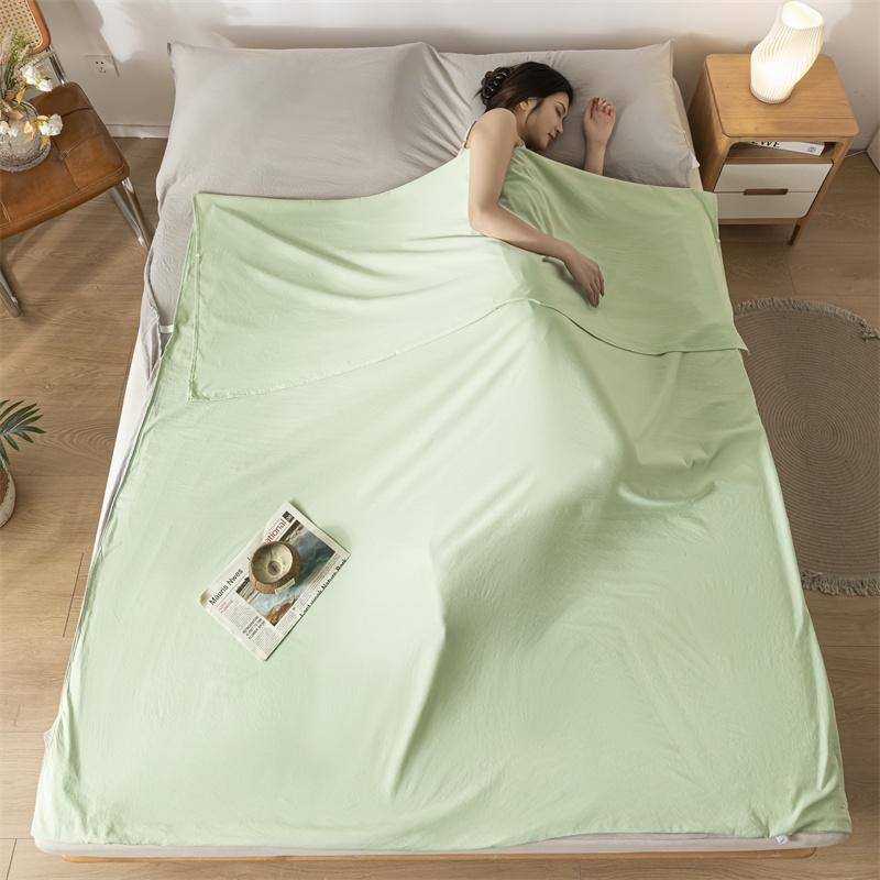 Мягкий портативный спальный мешок для взрослых класса А, легкий спальный мешок из промытого хлопка, грязеотталкивающая простыня для путешествий, отеля