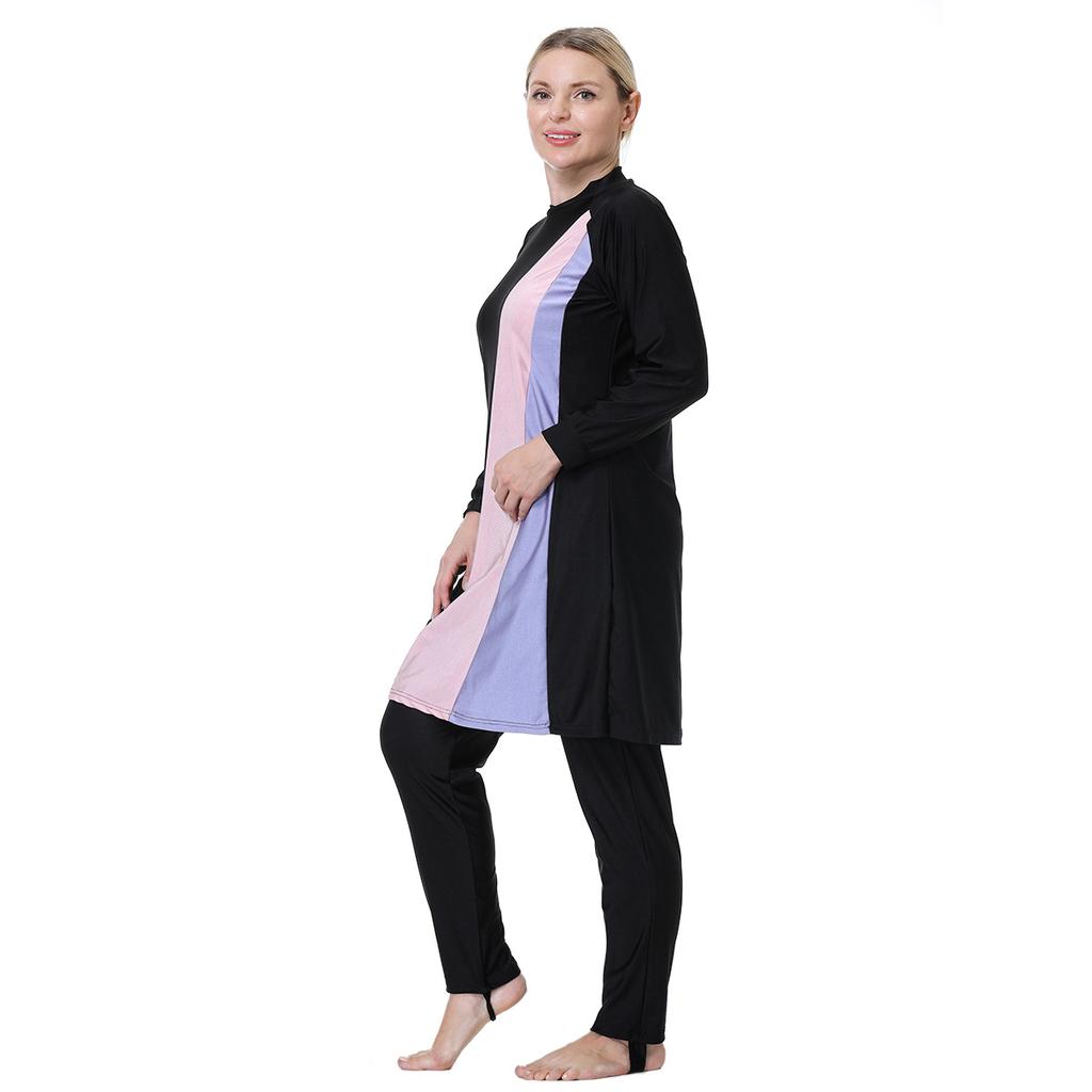 Женский мусульманский купальник размера плюс, женский купальник с полным покрытием, очень эластичный, удобный, пляжная одежда из 3 предметов 3XL-8XL