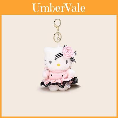 Плюшевый брелок Hello Kitty с цветком и кружевным платьем, для подарка коллекционерам