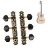 Alomejor 3-Pair Classical Guitar Tuning Pegs, Rust-Resistant, Easy To Use, with Fixing Screws, Guitar Machine Head Replacement for Decoration