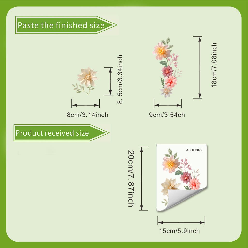 Fresh and Elegant Floral Switch Stickers, Home Wall Decoration Stickers