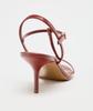 Fashion Elegant Red Ankle-Wrap Narrow Buckle Thin Heeled Sandals Women Sexy Peep Toe High Heels Summer Beach Sandals Wedding Bridal Shoe