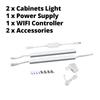 Smart Life 304050см Tuya DC12В Светодиодная подсветка для шкафа Wi-Fi Приложение и Голосовое управление Кухонная лампа Освещение Работает с Alexagoogle Home С EU вилкой