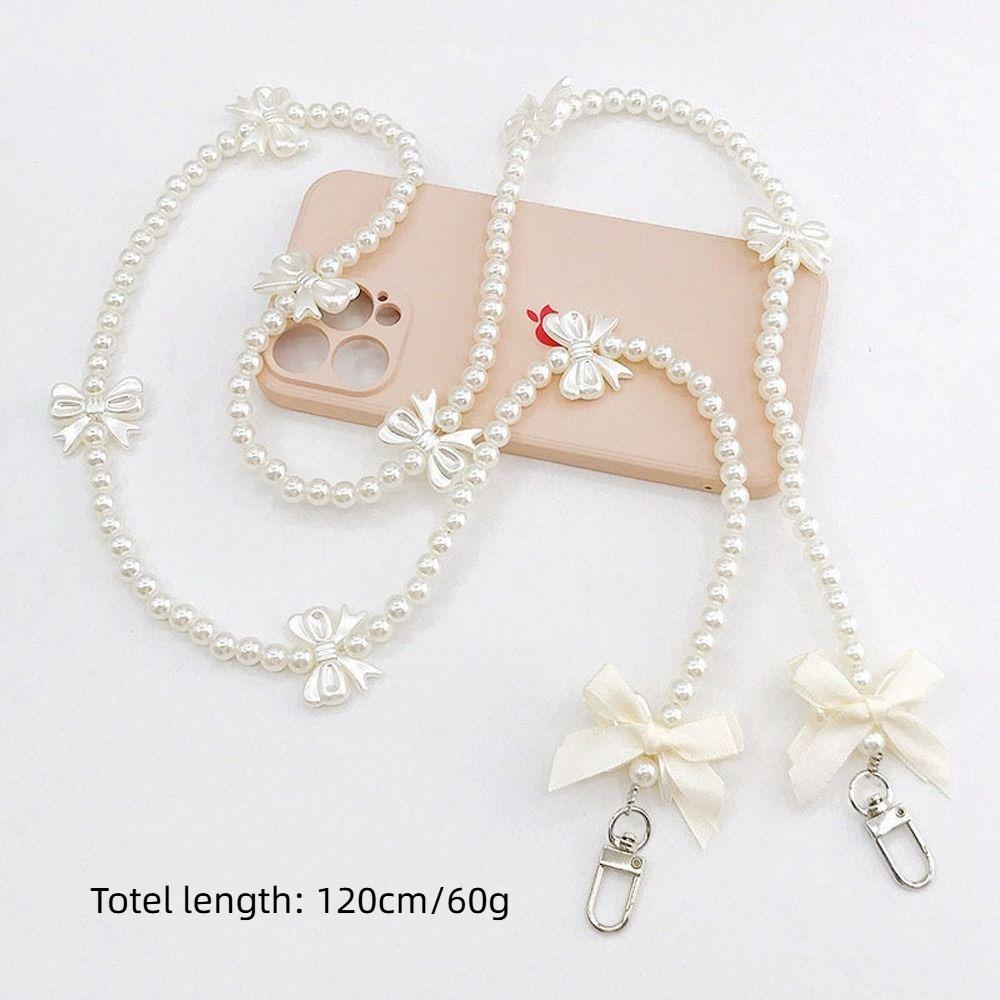 Beaded Pearl Strap Crossbody Chain DIY Doll Chain Portable Bag Chain
