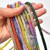 Модный DIY Хрустальный Стразовый Шнур 4 мм Сверкающая Стеклянная Алмазная Веревка 1 Ярд Декор для Вечеринок, Костюмов, Одежды, Обуви, Сумок