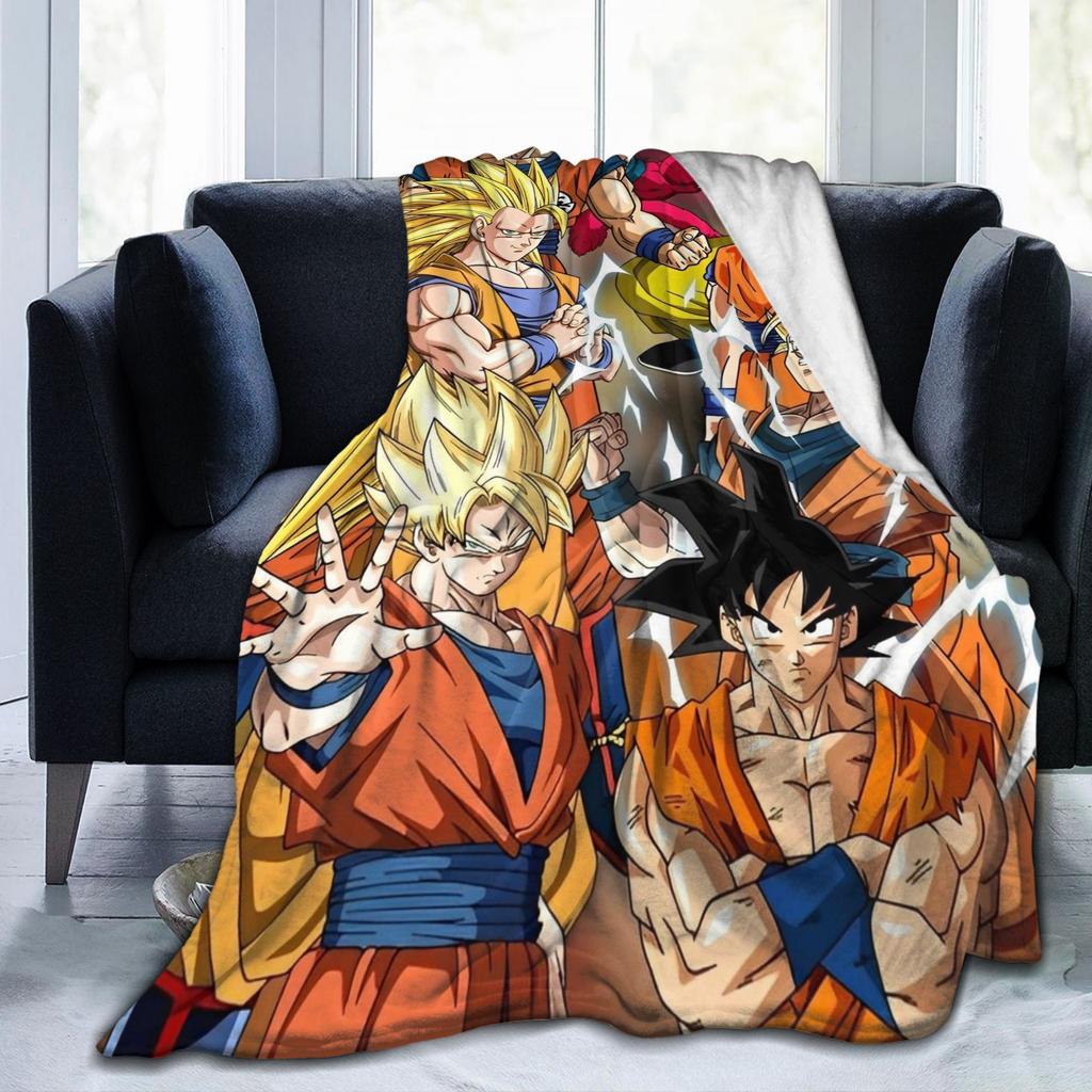 Японское Аниме DBZ Пледы Плюшевый Плед Летний Кондиционер Портативный Мягкий Теплый Постельное покрывало,